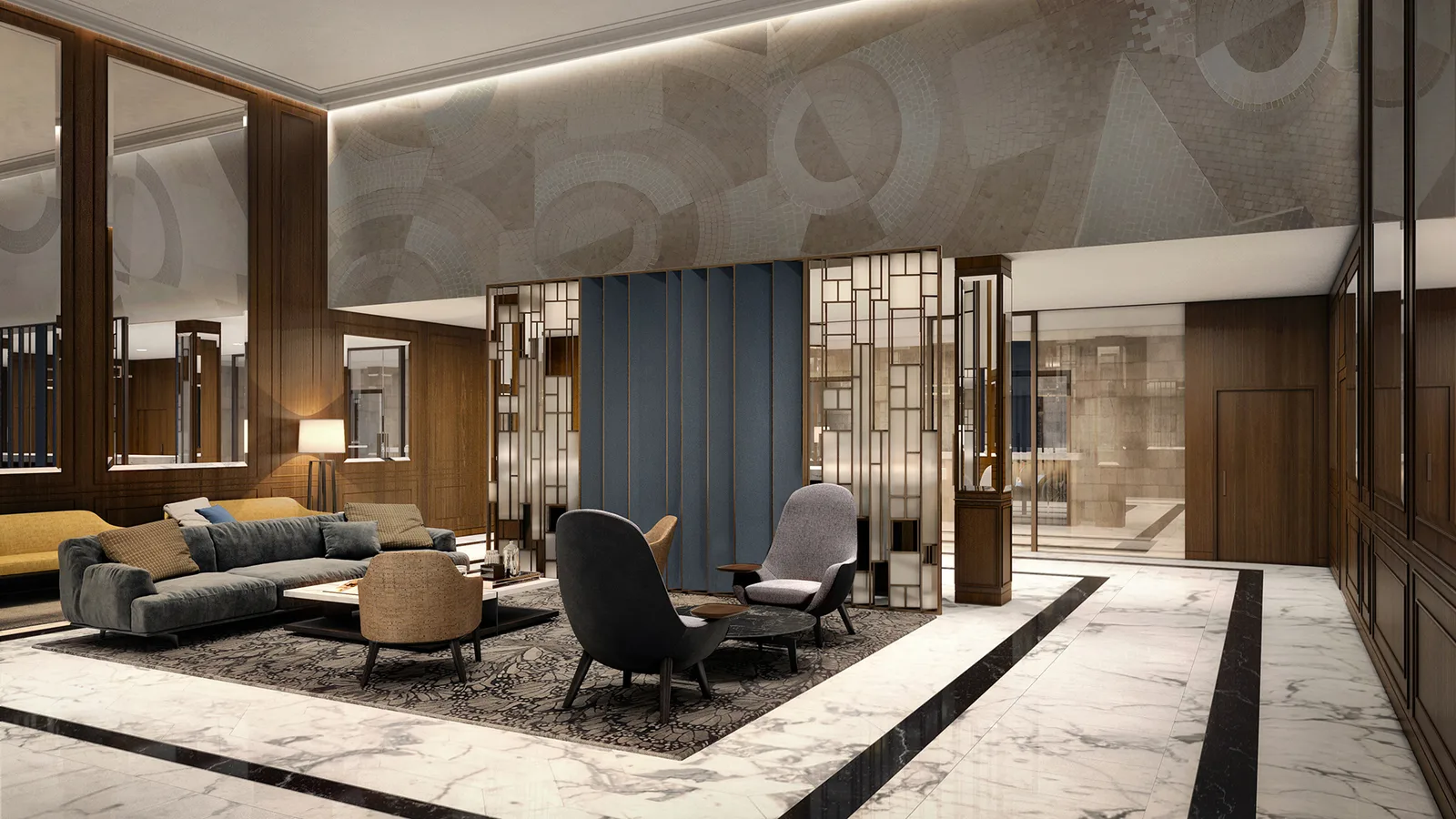Интерьеры лобби Fairmont