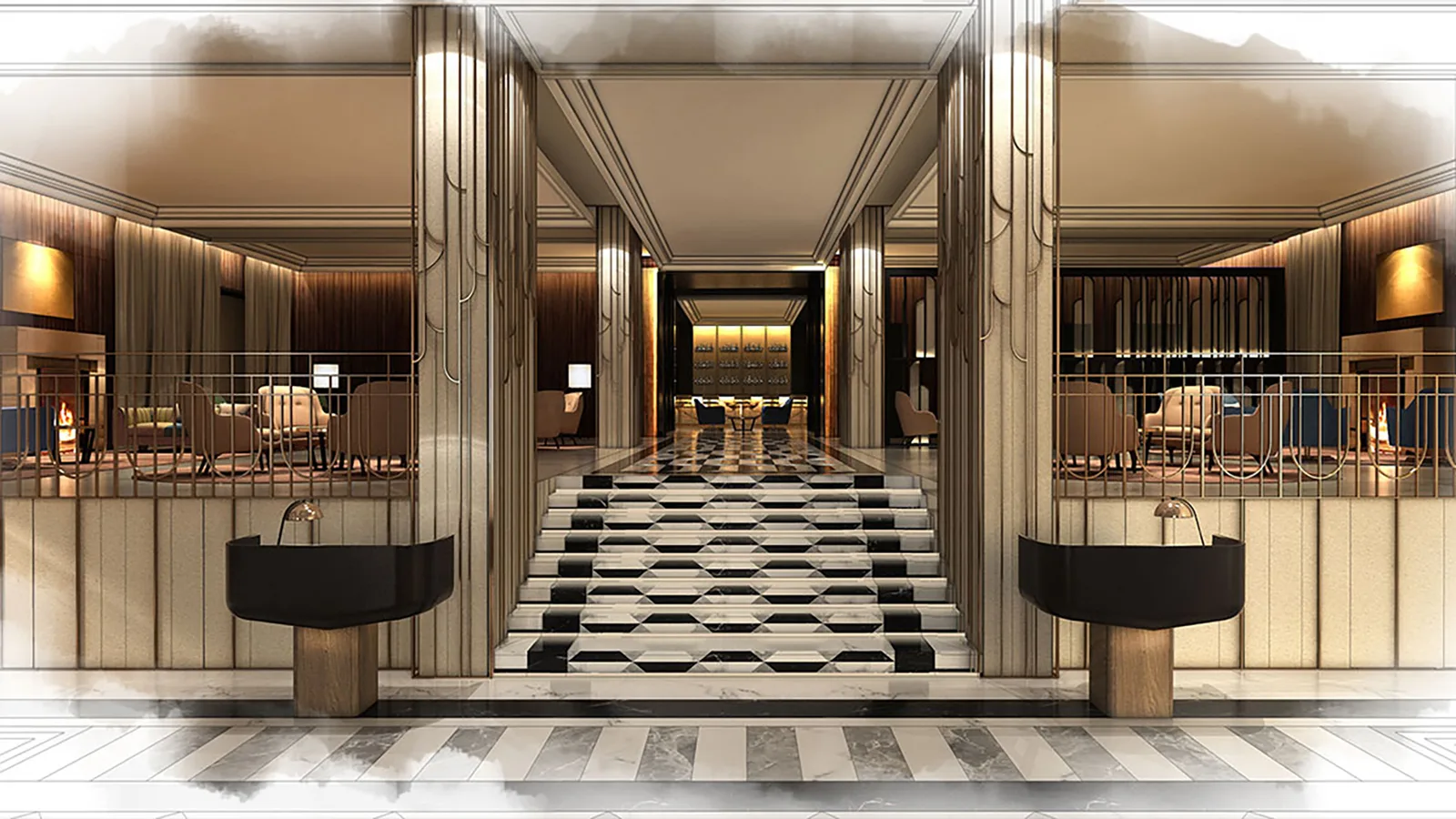 Интерьеры лобби Fairmont — фото 2