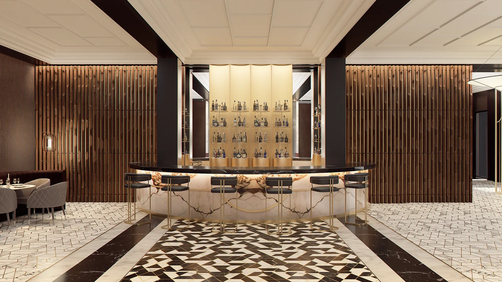 Интерьер лобби-бара Fairmont