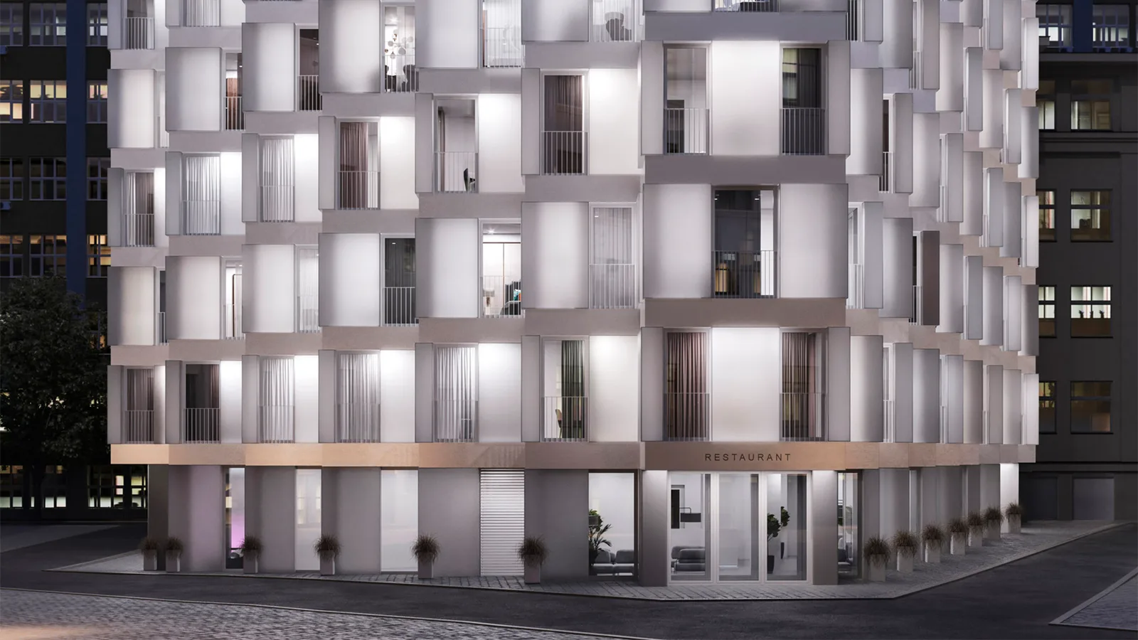 Фасад жилого комплекса Lumin House